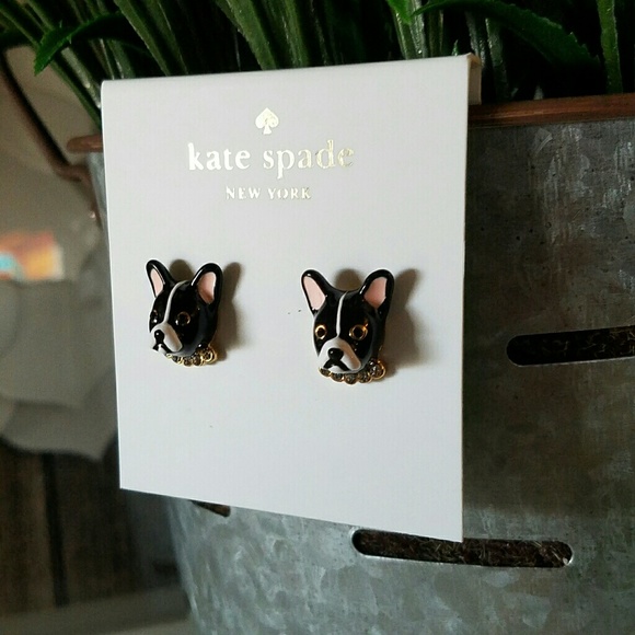 Kate spade bulldog stud earrings - Picture 2 of 3